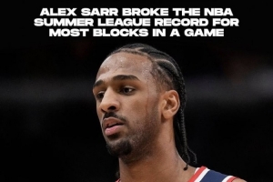 盖帽准三双！萨尔单场送出8次盖帽 创夏季联赛单场新纪录